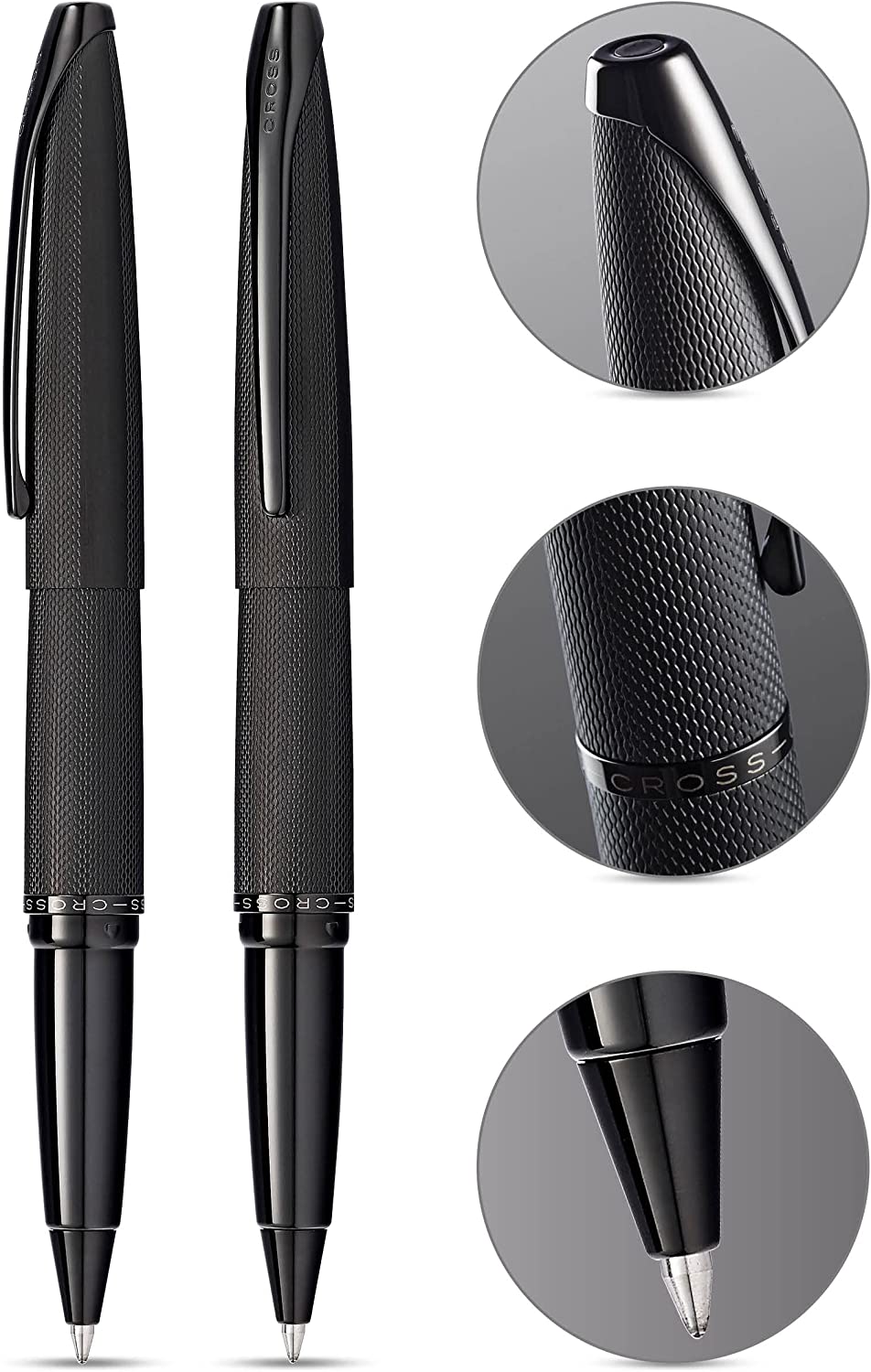 Cross ATX Brushed Black Rollerball Pen Signature Model With Gift Box Bag Quality Material