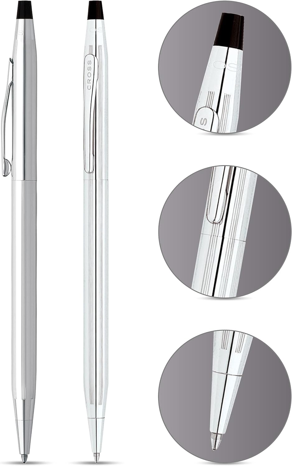 Cross Refillable Twist Ballpoint Pen Classic Century Medalist Chrome Luxury Gift