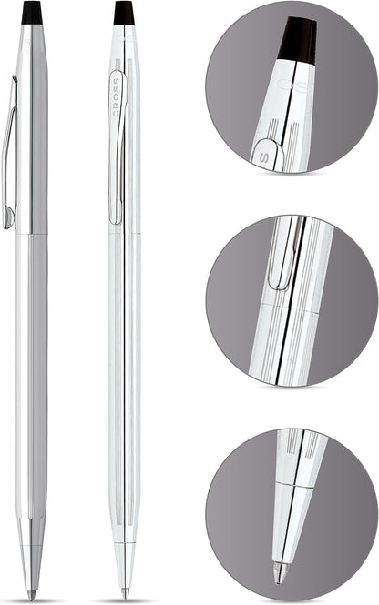 Cross Refillable Twist Ballpoint Pen Classic Century Medalist Chrome Luxury Gift