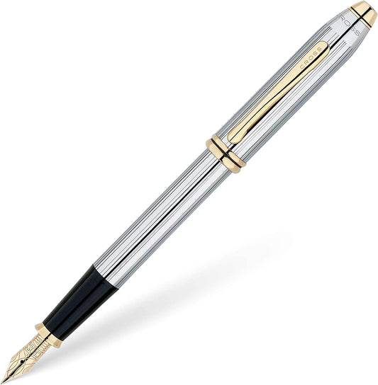 Cross Townsend Medalist Fountain Pen with 23KT Gold Plated appointments Fine Nib