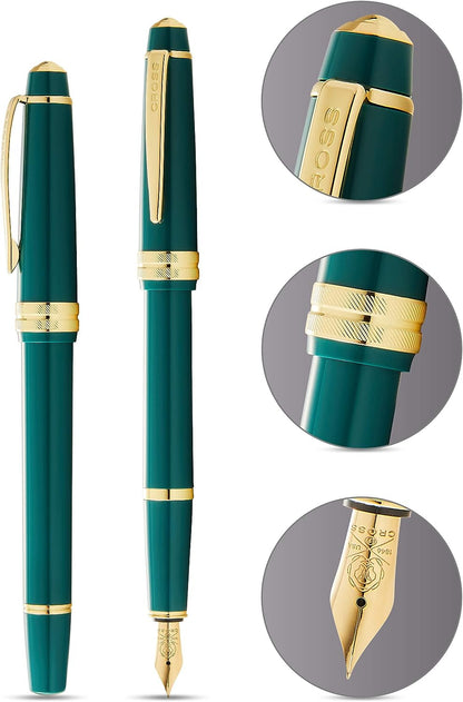 Cross Bailey Light Gold Tone Fountain Pen Gift Box Bag