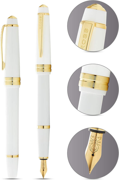 Cross Bailey Light Gold Tone Fountain Pen Gift Box Bag