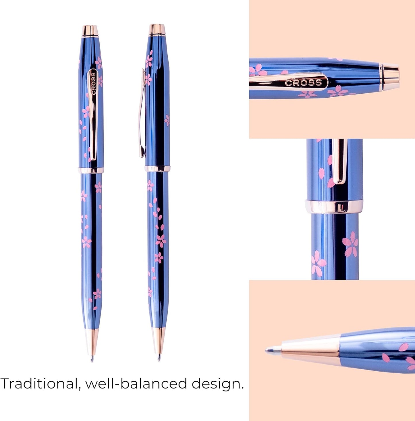 CROSS Century II Ballpoint Pen Cherry Blossom Blue Rose Gold Special Edition