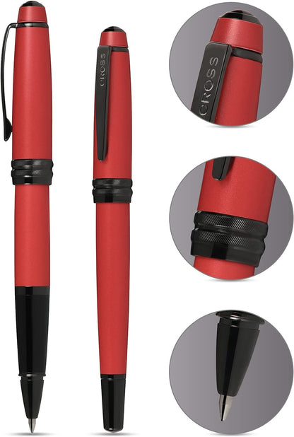 Free Engraving Cross Bailey Matte Red Rolling Ball Pen Luxury Writing Gift Box