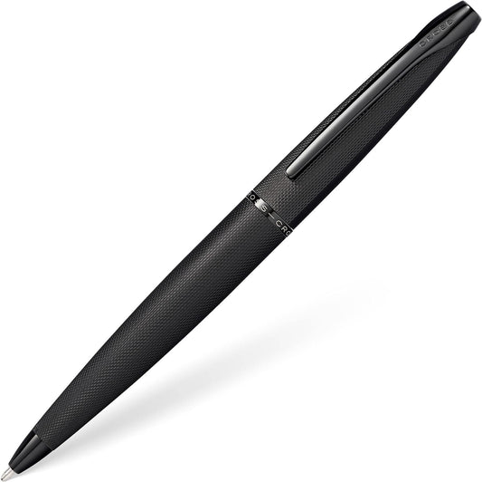 Cross ATX Brushed Black Ballpoint Pen Personalised Gift Free Engraving Box&Bag