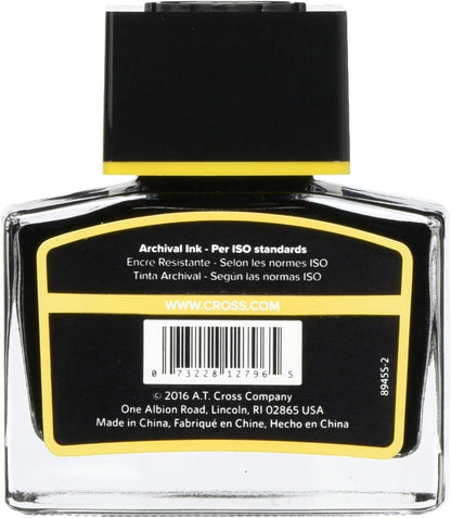 Cross Fountain Pen Bottle Ink Black 8945S-2 62.5ML Bright Rich Colour Genuine