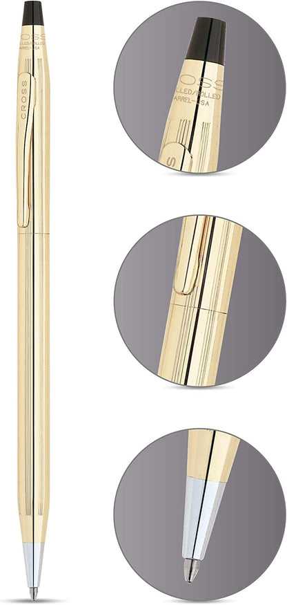 【Luxury Edition】Cross Classic Century 10KT Gold Filled Medalist Ballpoint Pen