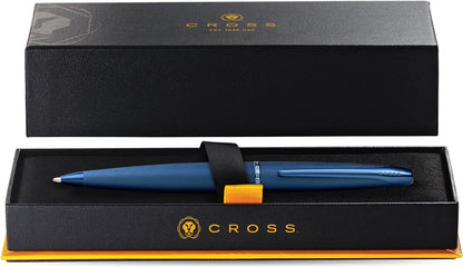 Cross ATX Dark Blue Ballpoint Pen Personalised Gift Free Engraving Box&Bag