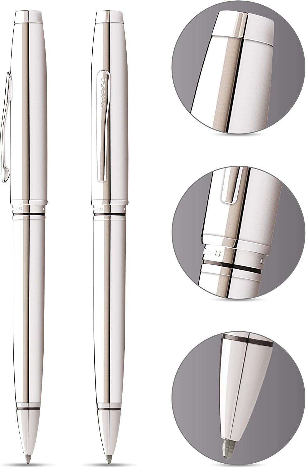 【Free Engraving】CROSS Coventry Ballpoint Pen with Cross Gift Box & Gift Bag Lustrous/Chrome