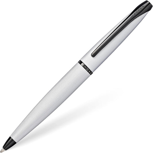 Cross ATX Brushed Chorme Ballpoint Pen Personalised Gift Free Engraving Box&Bag