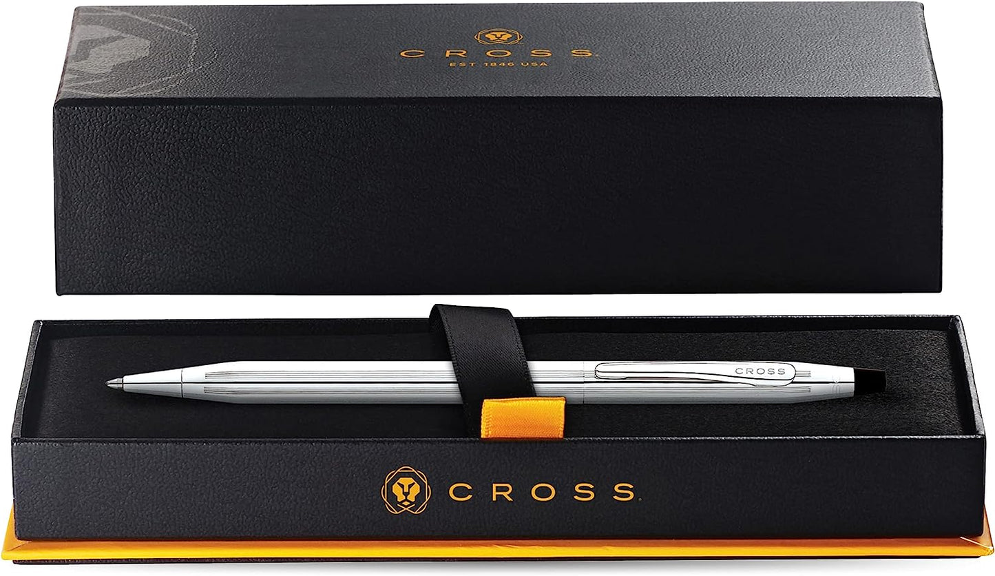 Cross Refillable Twist Ballpoint Pen Classic Century Medalist Chrome Luxury Gift