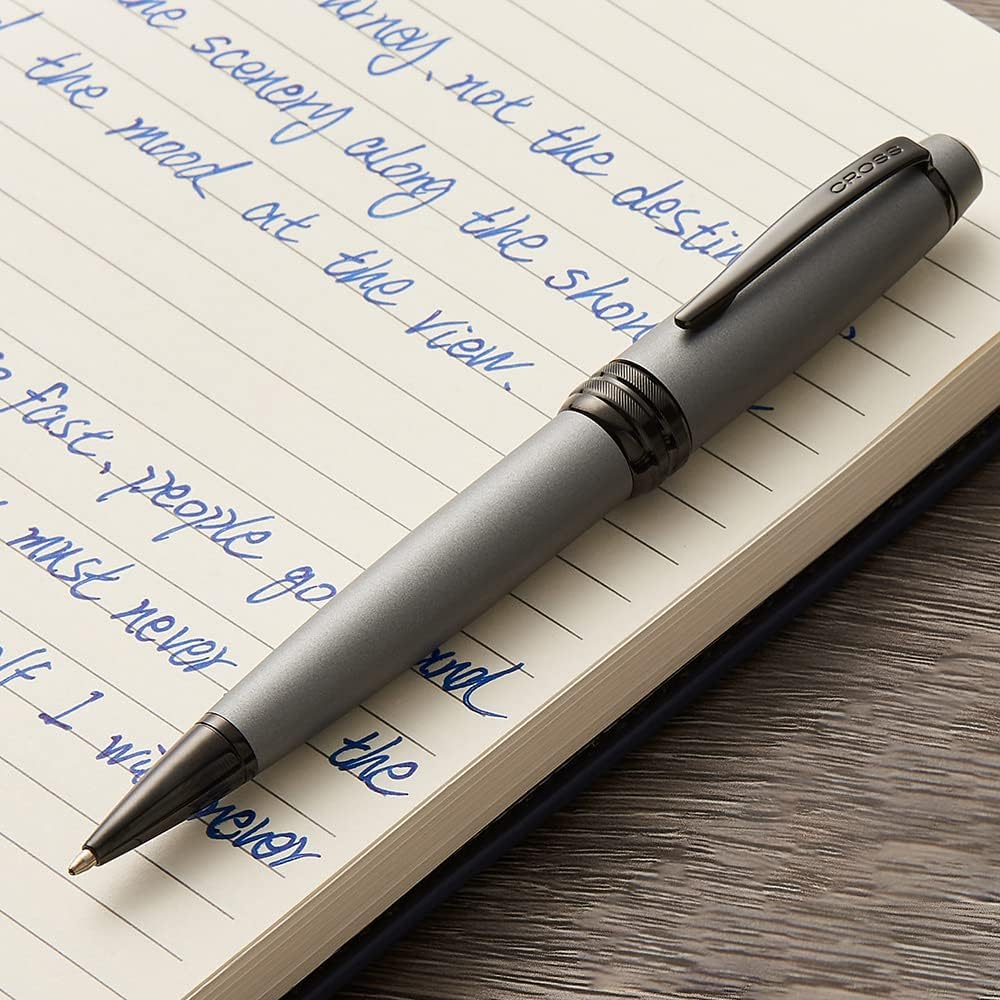 Cross Bailey PVD Matte Gunmetal Ballpoint Pen Luxury Writing Gift Free Engraving