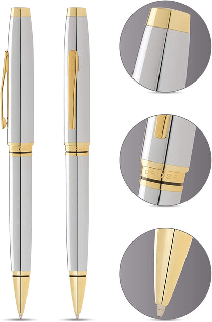 【Free Engraving】CROSS Coventry Ballpoint Pen with Cross Gift Box & Gift Bag Lustrous/Gold