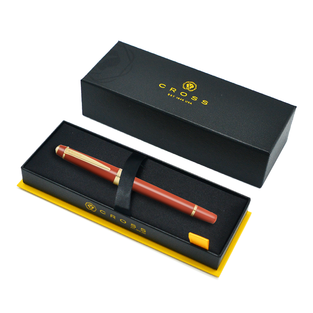 Cross Bailey Light Gold Tone Fountain Pen Gift Box Bag