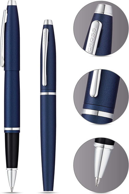 Cross Calais Midnight Blue Rollball Pen Business Gift Box&Bag Free Engraved