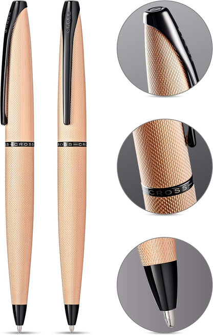 Cross ATX Rose Gold Ballpoint Pen Personalised Gift Free Engraving Box&Bag
