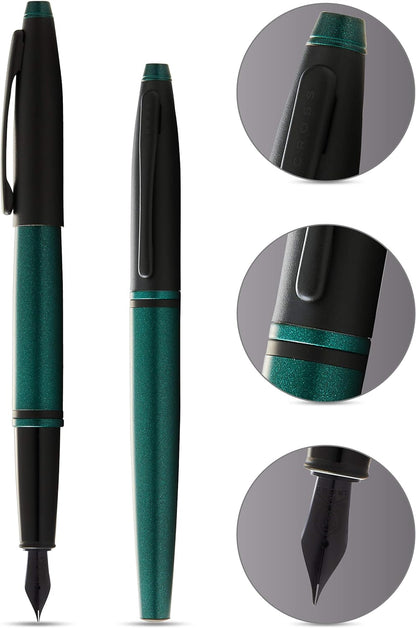 【Free Engraved】Cross Calais Matte Green Fountain pen Stainless Steel Nib F