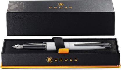 Cross ATX Fountain Pen F Nib Brushed Chorme PVD Diamond Gift Free Engraved