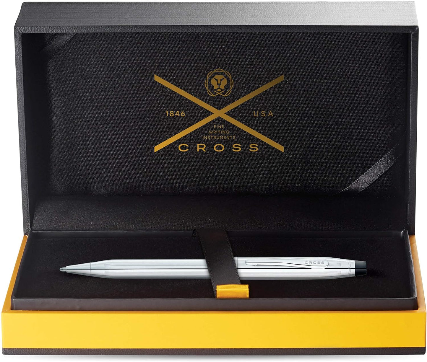 Cross Century II Luxury Ballpoint Pen Pure Lustrous Chrome Free Laser Engraving