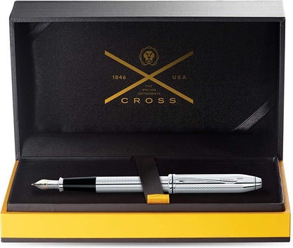 Cross Townsend Fountain Pen Platinum Plated with Fine Nib