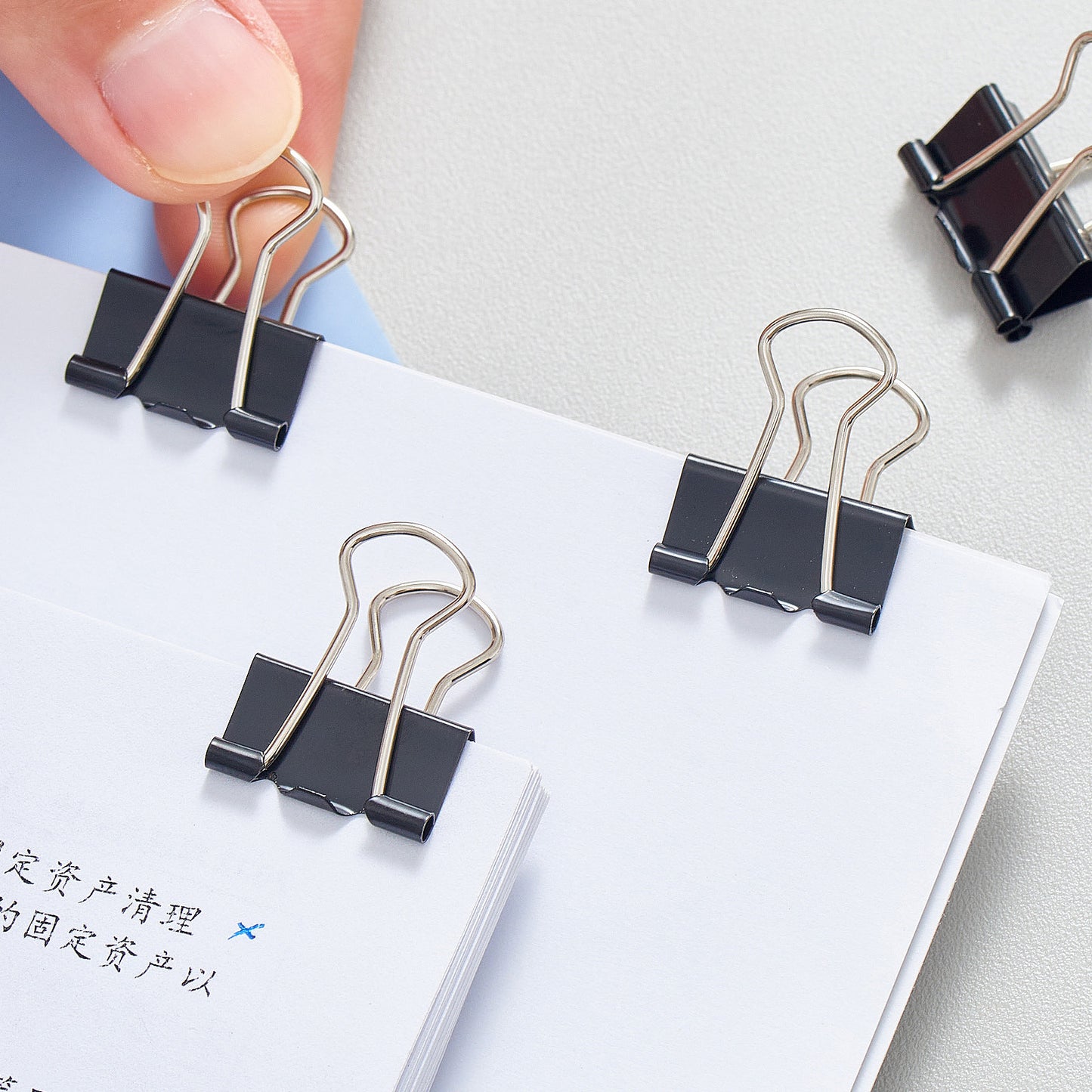 Vignette Stationery 19mm Black Foldback Clips 40 Pack