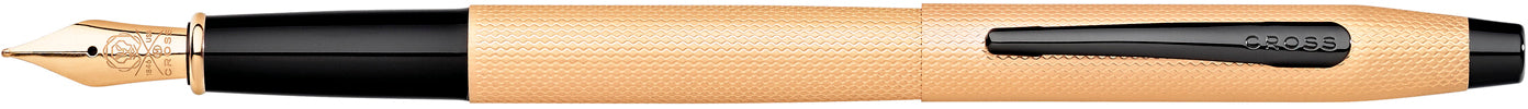 Cross Classic Century Brushed Rose Gold PVD Fountain Pen Fine Nib Personalisable