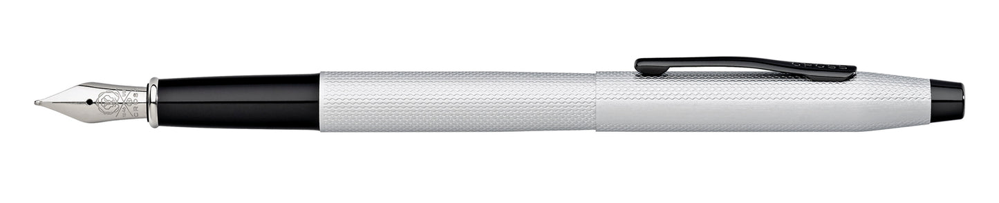 Cross Classic Century Brushed Chrome PVD Fountain Pen Fine Nib Personalisable