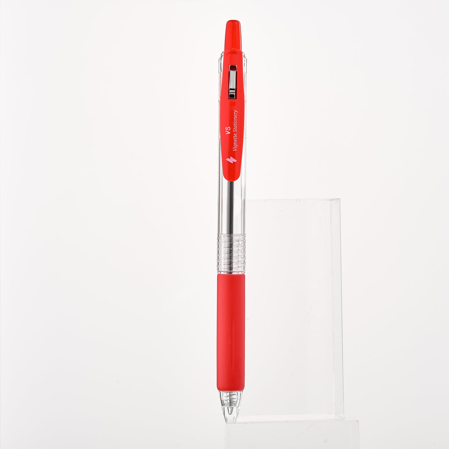 Vignette Stationery 10x Retractable 1.0mm Red Ballpoint Pens Extra Smooth Quick Dry Ink