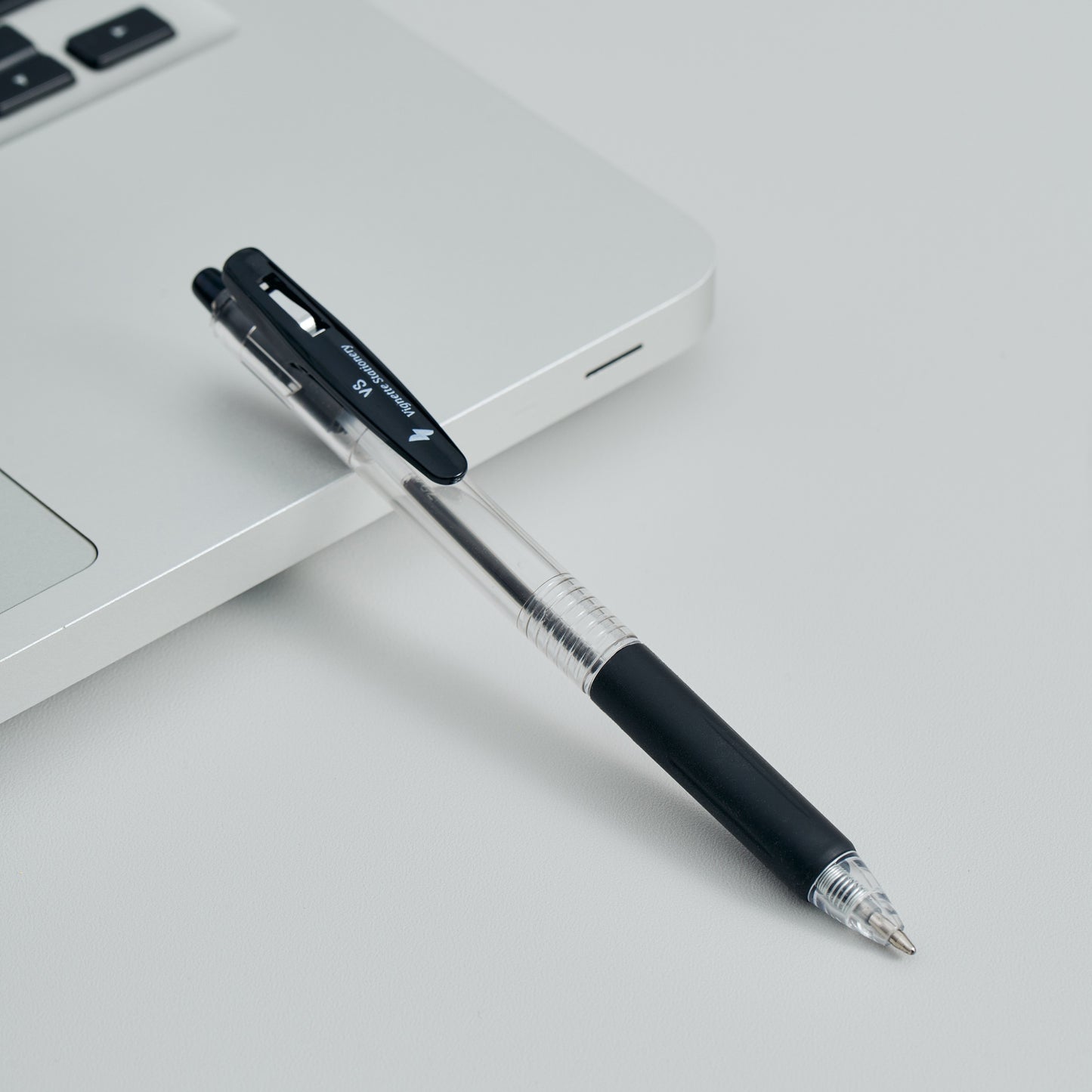 Vignette Stationery 10x Retractable 1.0mm Black Ballpoint Pens Extra Smooth Quick Dry Ink