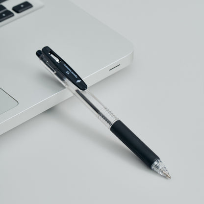 Vignette Stationery 10x Retractable 1.0mm Black Ballpoint Pens Extra Smooth Quick Dry Ink