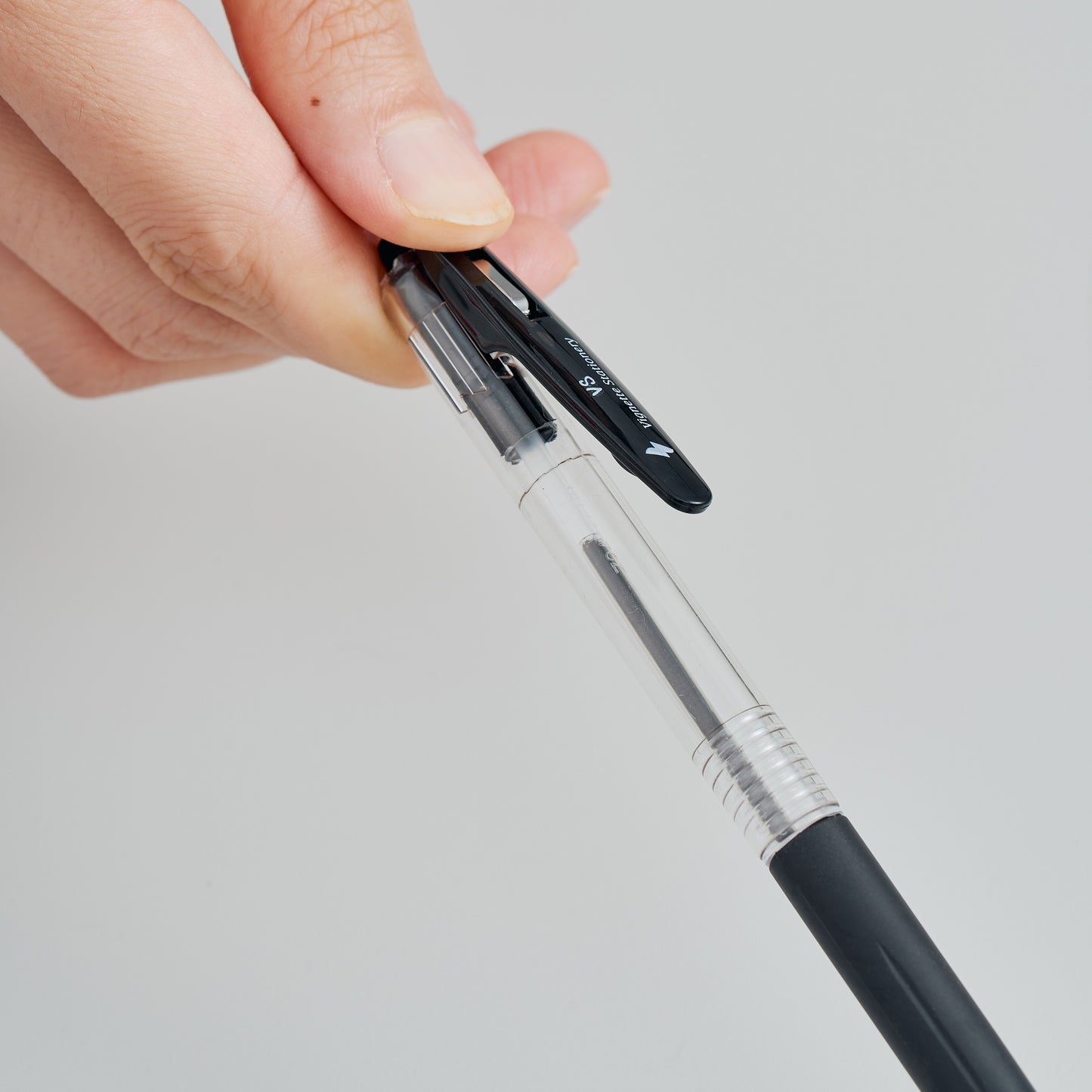 Vignette Stationery 10x Retractable 1.0mm Black Ballpoint Pens Extra Smooth Quick Dry Ink