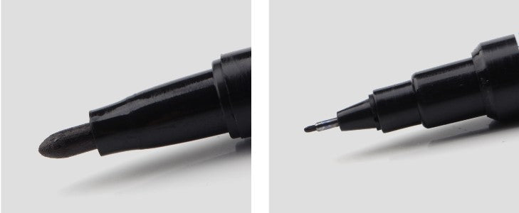 Vignette Stationery Dual Nib Fineliner Drawing Pens, Black, Set of 10, Waterbase Ink, Washable, Odourless Double Tip Markers