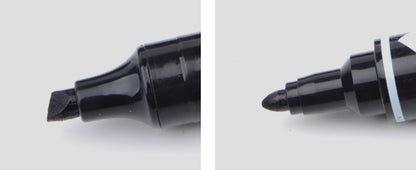 Vignette Stationery Dual Nib Permanent Markers, Heavy Duty Double Tipped, Alcohol Based Ink (Red)