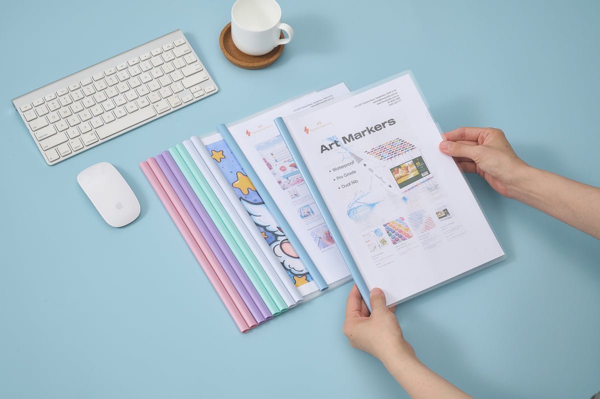 Vignette Stationery 20 Clamp & Pocket A4 Display Book Folder