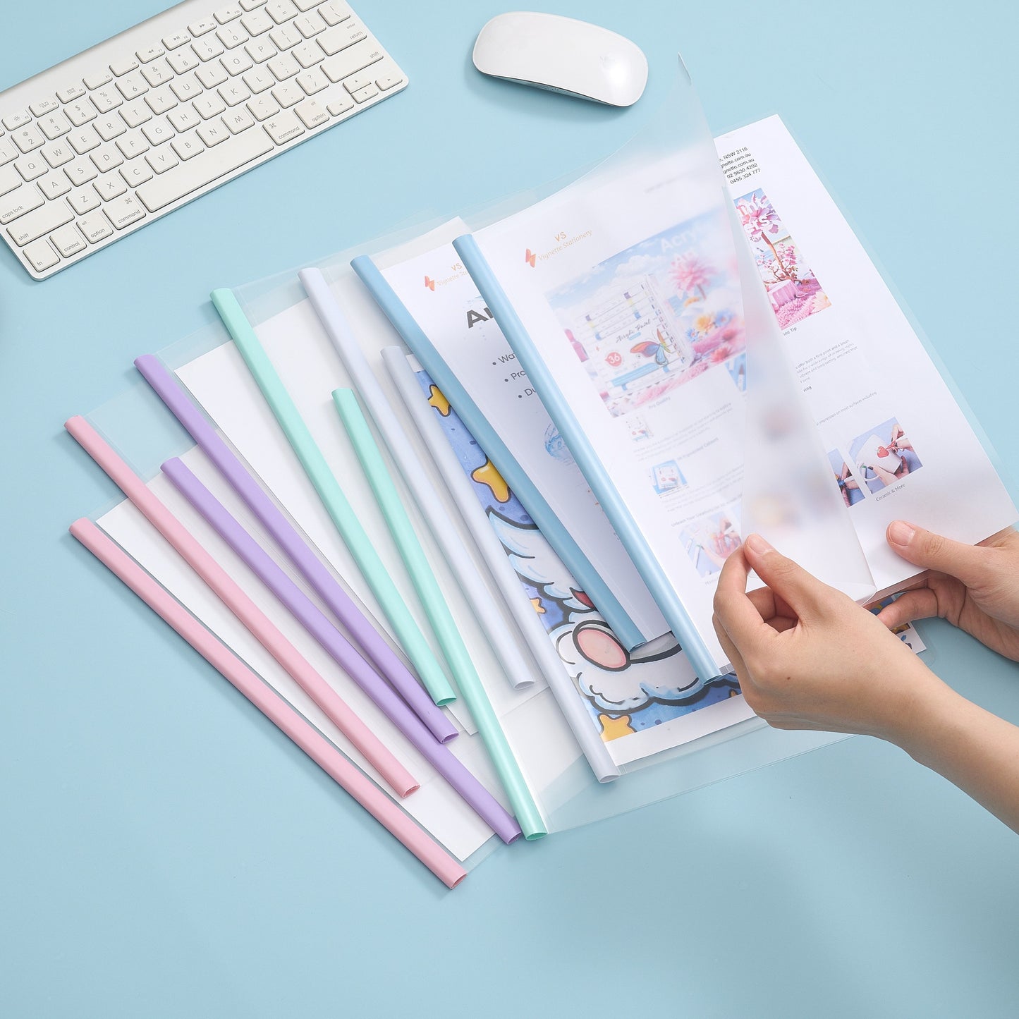 Vignette Stationery 20 Clamp & Pocket A4 Display Book Folder