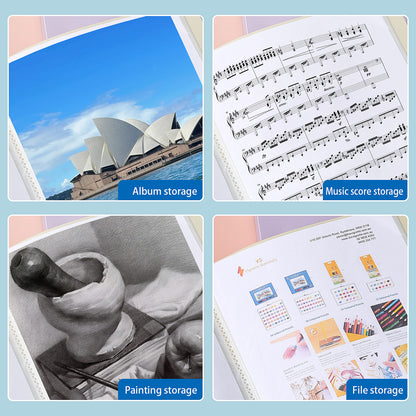 Vignette Stationery A4 File Document Folders Display Presentation Book 30 Sleeves