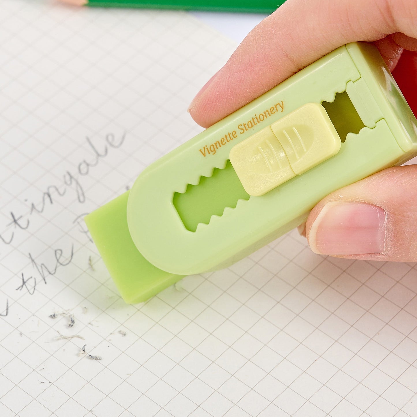 Vignette Stationery Push Slide Eraser with Extra Refill