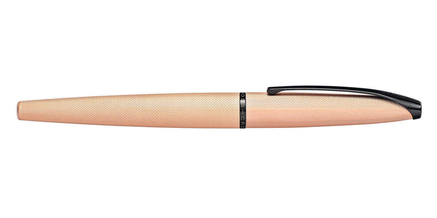 Cross Rollerball Pen ATX Brushed Rose Gold Signature Model With Gift Box Bag Quality Material
