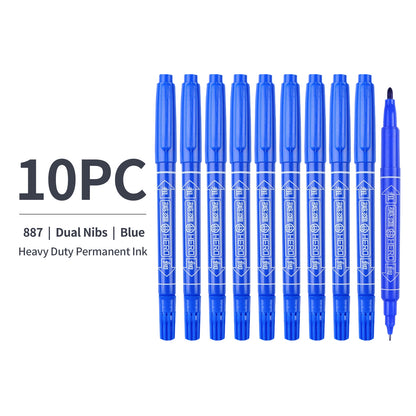 Fineliners 10 Pack Dual Nibs Alcohol Base Double-Headed Markers