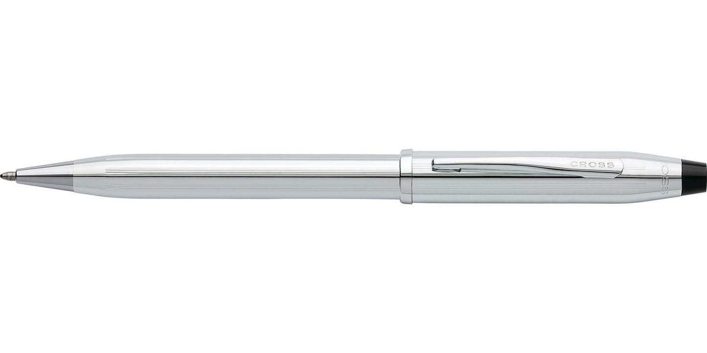 Cross Century II Luxury Ballpoint Pen Pure Lustrous Chrome Free Laser Engraving