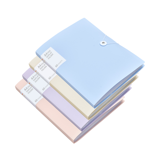Vignette Stationery A4 File Document Folders Display Presentation Book 60 Sleeves