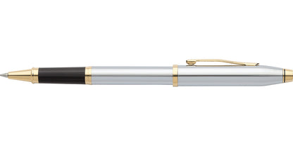 Cross Century II Luxury Medalist Rollerball Pen Chrome 23KT Gold Plated Trim