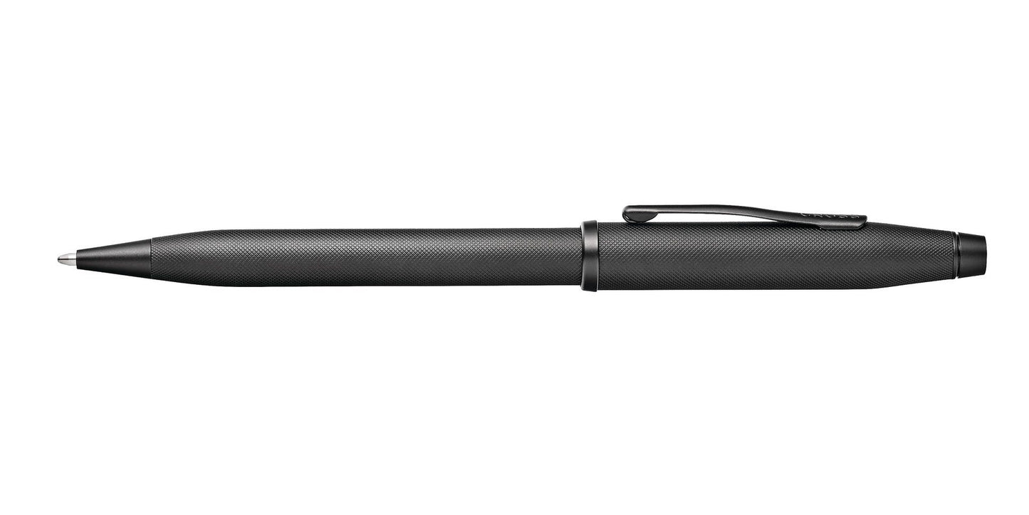 Cross Century II Luxury Ballpoint Pen Black Micro-knurl Free Laser Engraving