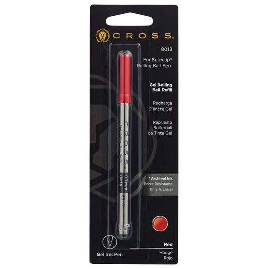 Cross Rolling Ball Pen Refill Medium Point 0.7mm Red 8013