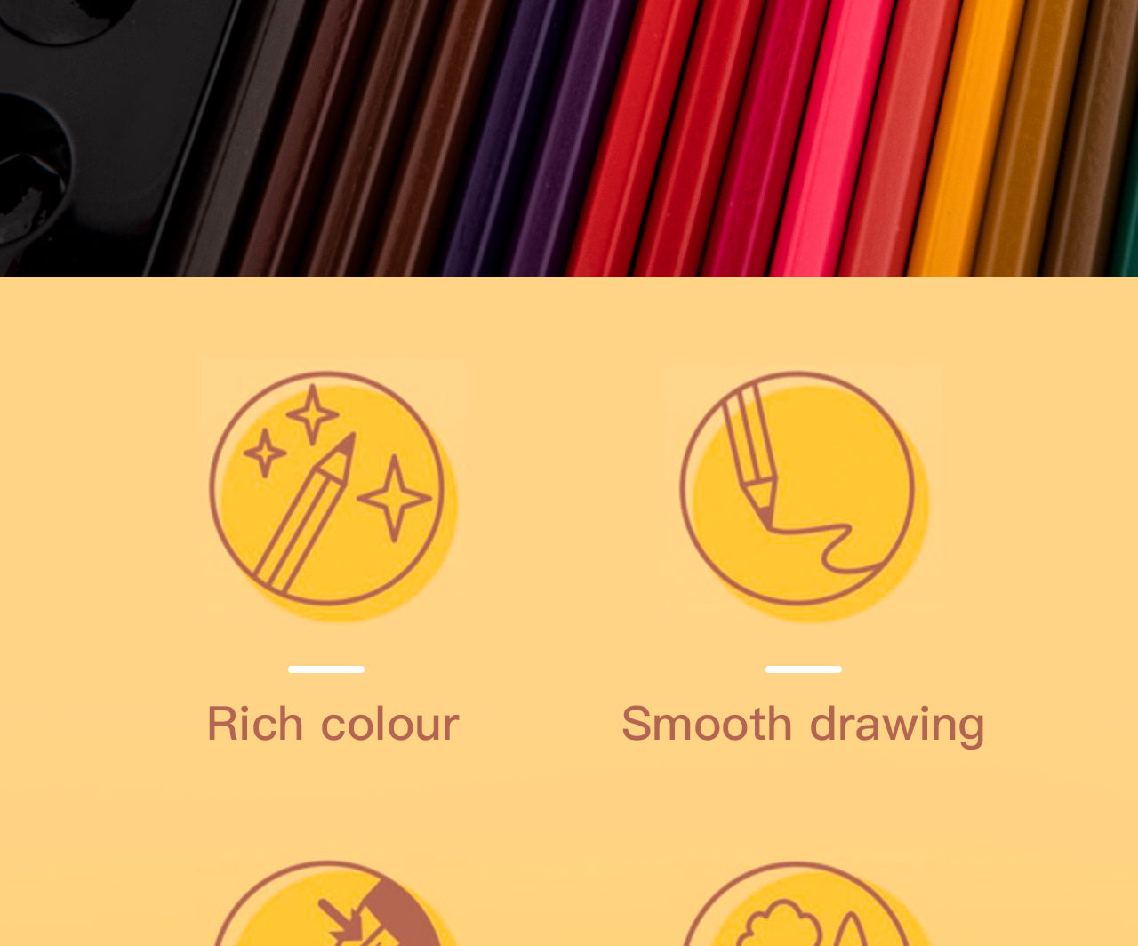 Coloured Pencils Oil Base Professional Grade Vibrant Colour Pre-Sharpened (48)