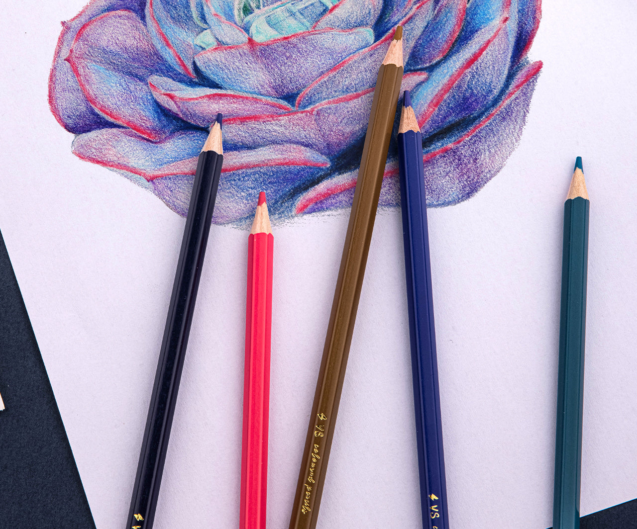 Coloured Pencils Oil Base Professional Grade Vibrant Colour Pre-Sharpened (48)