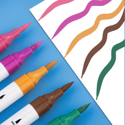 36x Acrylic Paint Drawing Pens Brush & Fine Tip DIY Tool