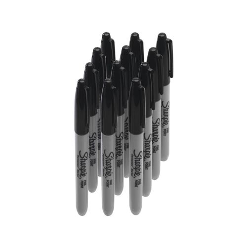 Sharpie Fine Permanent Markers Black 12 Pack