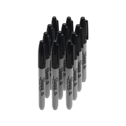 Sharpie Fine Permanent Markers Black 12 Pack