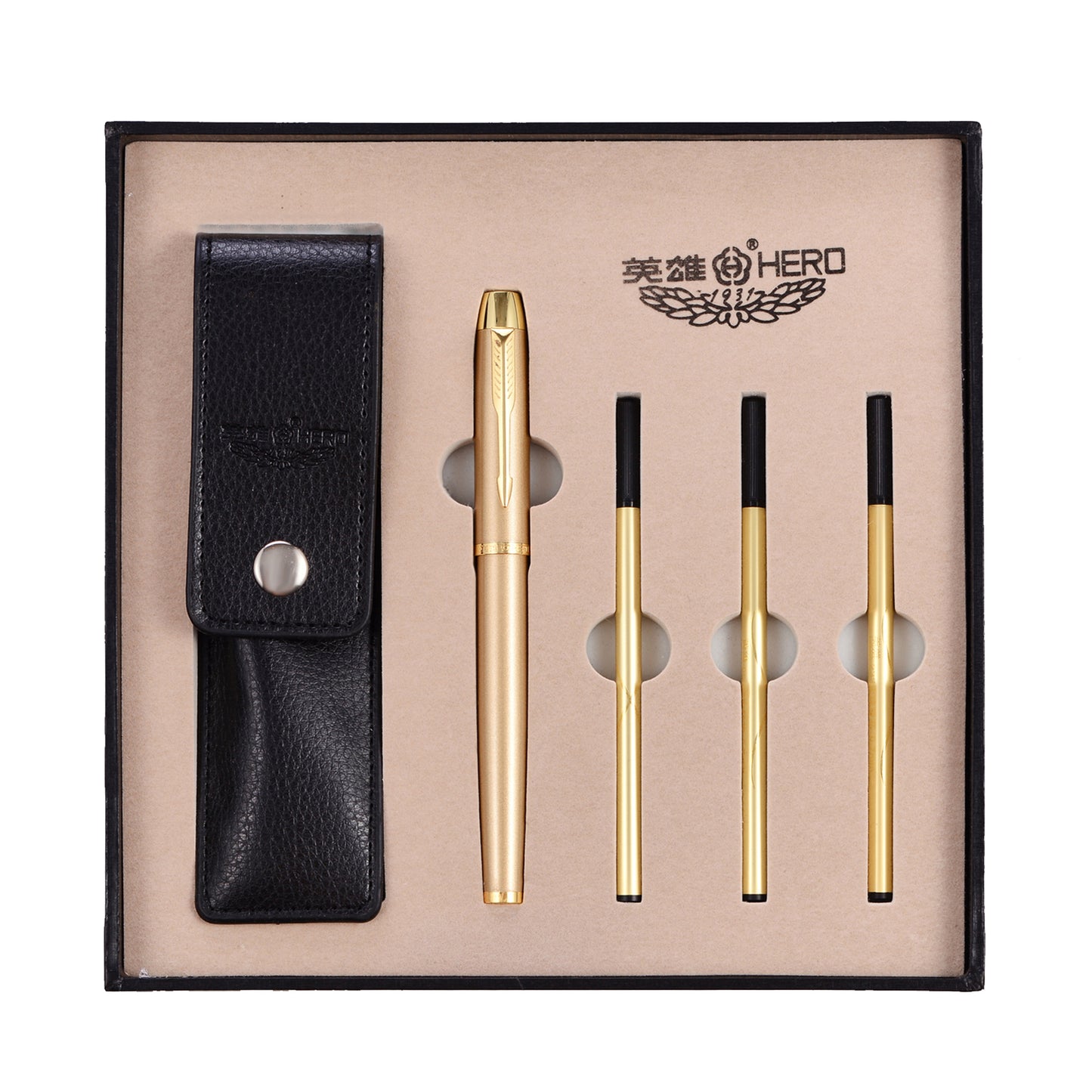 【Free Engraving】Rollerball Pen & 3 Refills Medium Tip 0.7mm Gift Set